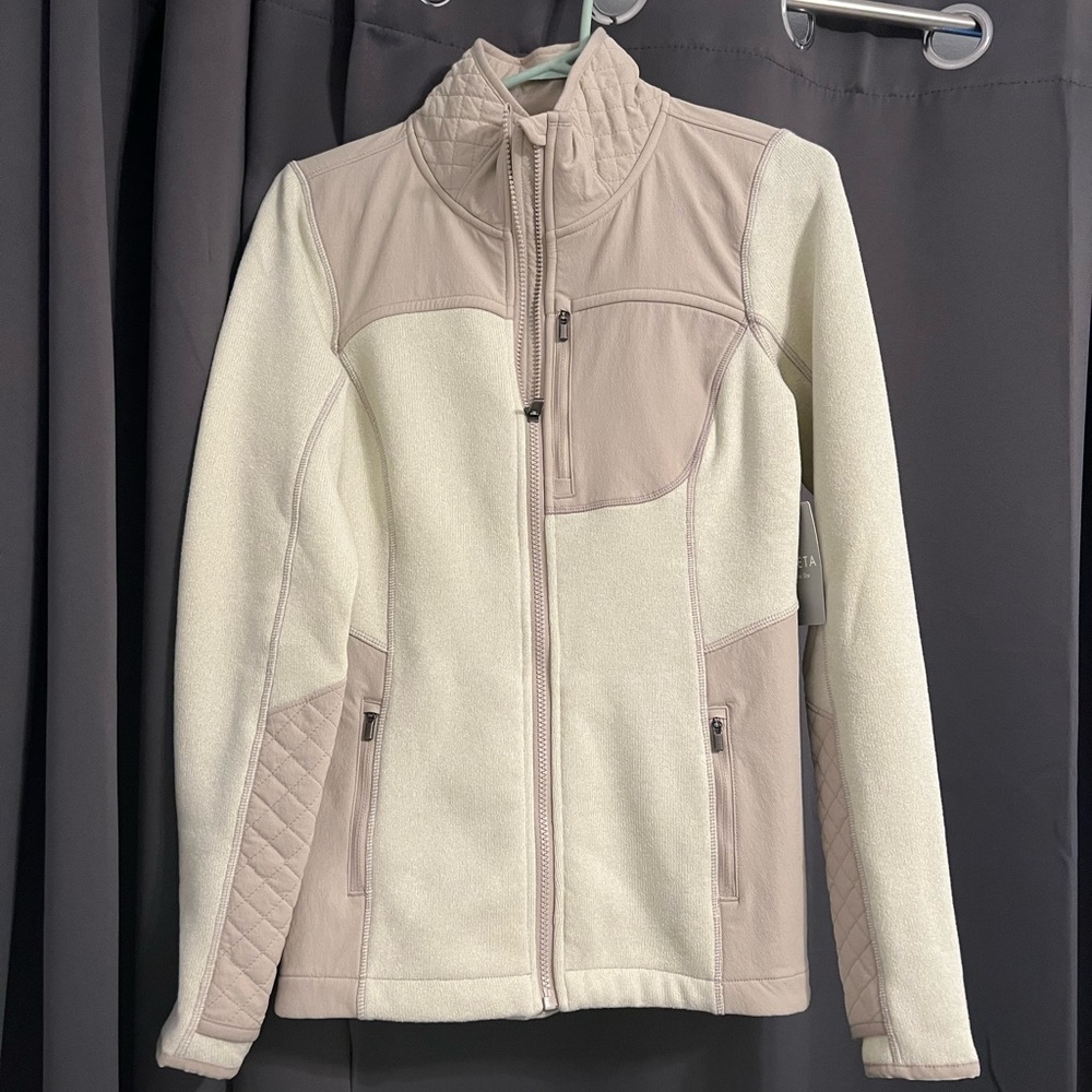 NWT Athleta Truckee Full Zip Jacket S Beige